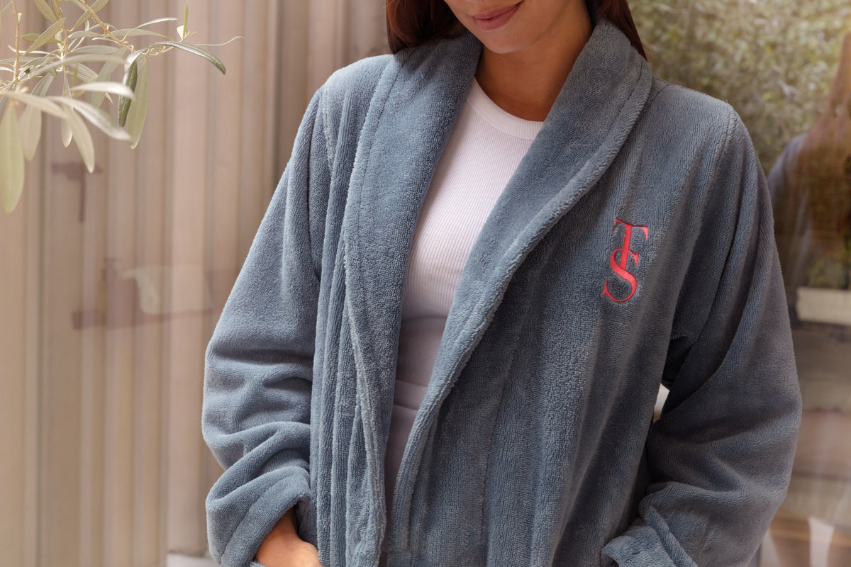 Badjas met monogram