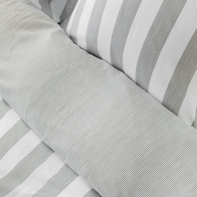 Washed Tencel Katoen - Groene streep