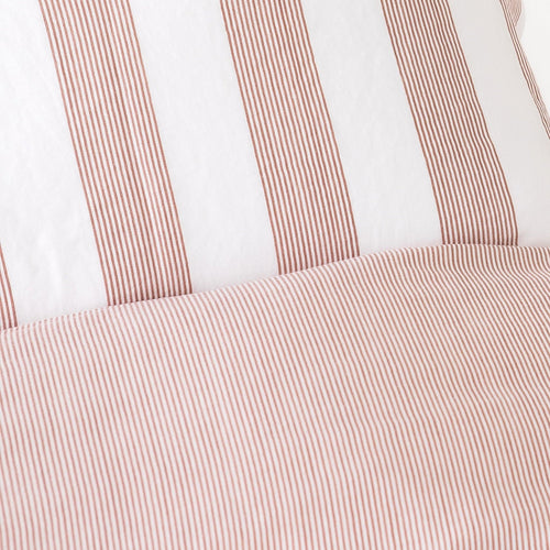 Washed Tencel Katoen - Oranje streep
