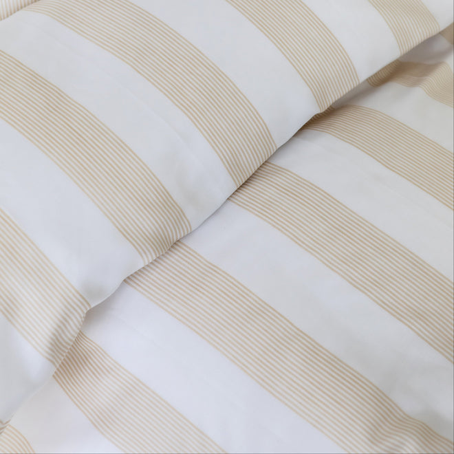 Washed Tencel Katoen - Gele streep