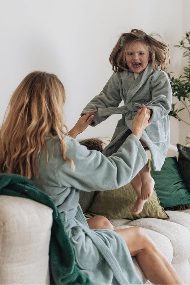 Teddy Kids Badjas Sea Green