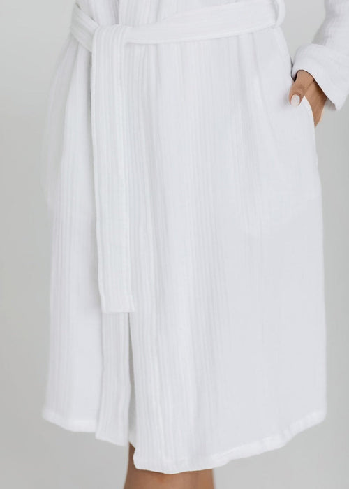 Crinkly Bathrobe White