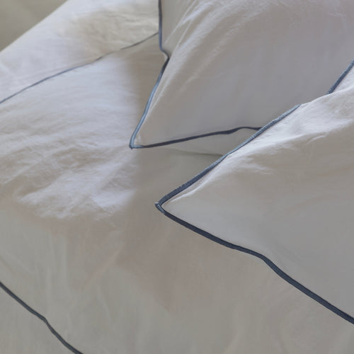 Washed Percale Wit - Blauwe Bies