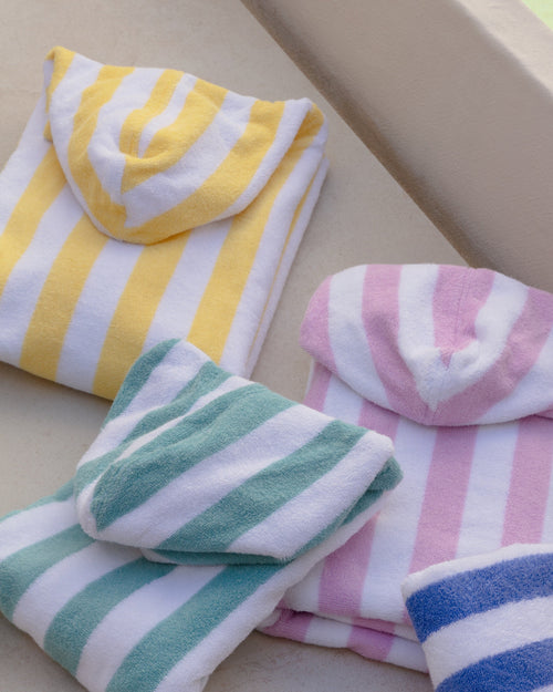 Kids Poncho Badstof Geel
