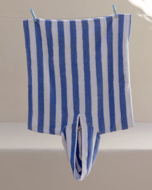 Kids Poncho Badstof Blauw