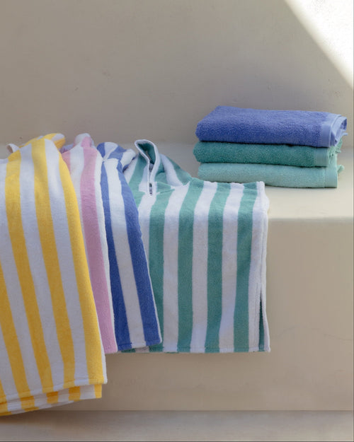 Kids Poncho Badstof Geel